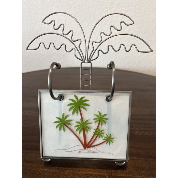 Unbranded Beach Silver Palm Tree w/30 4x6 Photo Holders-great For Vacation Pics - Picture 1 of 9
